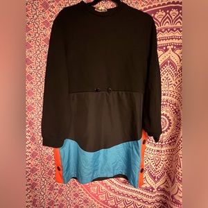 Black dress with buttons on the side. Cute for night out.